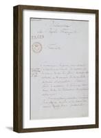 Acte d'abdication de Napoléon, 22 juin 1815-null-Framed Giclee Print