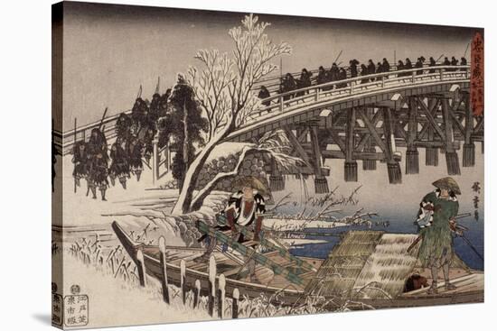 Acte XI : attaque nocturne, 1 : l'avancée-Ando Hiroshige-Stretched Canvas