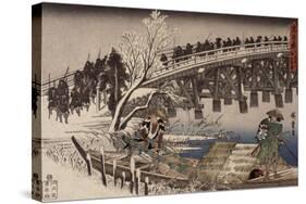 Acte XI : attaque nocturne, 1 : l'avancée-Ando Hiroshige-Stretched Canvas