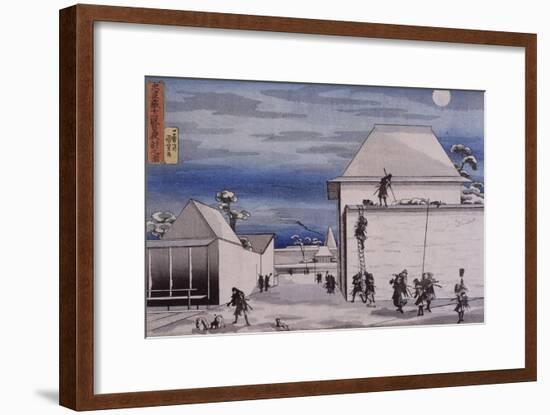 Acte XI : attaque nocturne-Kuniyoshi Utagawa-Framed Giclee Print