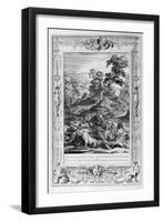 Acteon Turn'D into a Stag, and Devour'D by His Dogs, 1733-Bernard Picart-Framed Giclee Print
