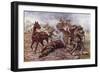 Acting Bombardier H a Creasey Assisting to Unload a Burning Ammunition Wagon-George Derville Rowlandson-Framed Giclee Print