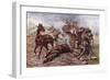 Acting Bombardier H a Creasey Assisting to Unload a Burning Ammunition Wagon-George Derville Rowlandson-Framed Giclee Print