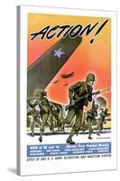 Action! Army Recruitment Poster-null-Stretched Canvas