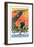 Action! Army Recruitment Poster-null-Framed Giclee Print