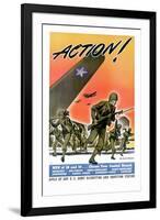 Action! Army Recruitment Poster-null-Framed Giclee Print