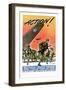 Action! Army Recruitment Poster-null-Framed Premium Giclee Print