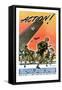 Action! Army Recruitment Poster-null-Framed Stretched Canvas