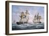 Action Between U.S. Sloop-Of-War "Wasp" and H.M. Brig-Of-War "Frolic", 1812-Richard Willis-Framed Giclee Print