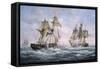 Action Between U.S. Sloop-Of-War "Wasp" and H.M. Brig-Of-War "Frolic", 1812-Richard Willis-Framed Stretched Canvas