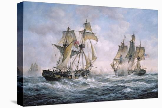 Action Between U.S. Sloop-Of-War "Wasp" and H.M. Brig-Of-War "Frolic", 1812-Richard Willis-Stretched Canvas