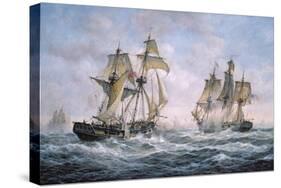 Action Between U.S. Sloop-Of-War "Wasp" and H.M. Brig-Of-War "Frolic", 1812-Richard Willis-Stretched Canvas