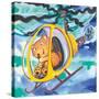 Action Cat-Scott Nelson-Stretched Canvas