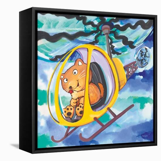 Action Cat-Scott Nelson-Framed Stretched Canvas