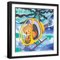 Action Cat-Scott Nelson-Framed Art Print