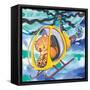 Action Cat-Scott Nelson-Framed Stretched Canvas