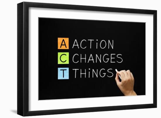 Action Changes Things Acronym-Ivelin Radkov-Framed Art Print