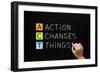 Action Changes Things Acronym-Ivelin Radkov-Framed Art Print