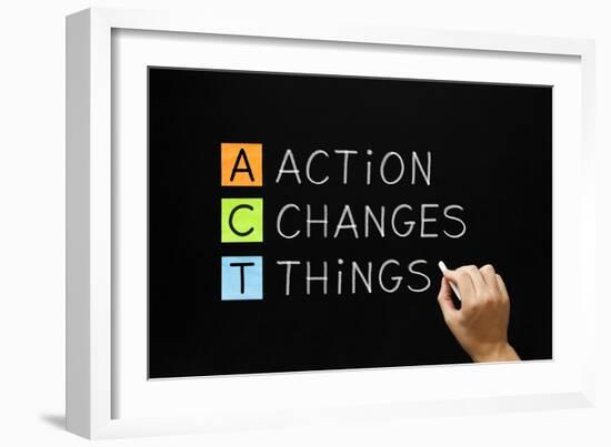 Action Changes Things Acronym-Ivelin Radkov-Framed Premium Giclee Print