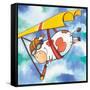 Action Cow-Scott Nelson-Framed Stretched Canvas