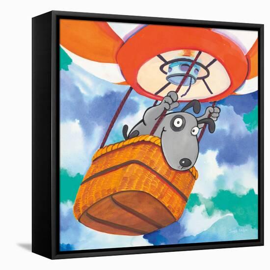 Action Dog-Scott Nelson-Framed Stretched Canvas