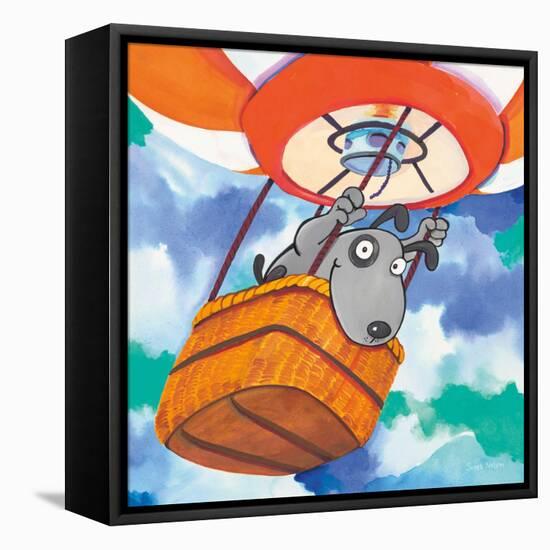 Action Dog-Scott Nelson-Framed Stretched Canvas