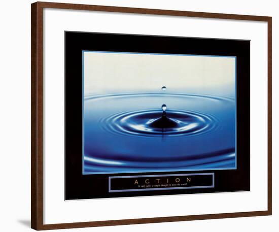 Action: Drop of Water-null-Framed Art Print