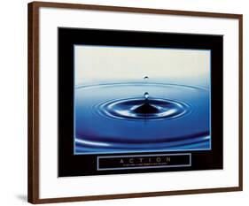 Action: Drop of Water-null-Framed Art Print