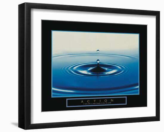 Action - Drop of Water-Unknown Unknown-Framed Photo