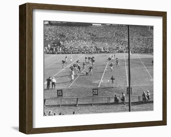 Action During a Football Game Between Notre Dame University and Army-null-Framed Photographic Print