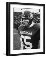 Action During Notre Dame-Mich. State Football Game Which Ended in a Tie-null-Framed Photographic Print