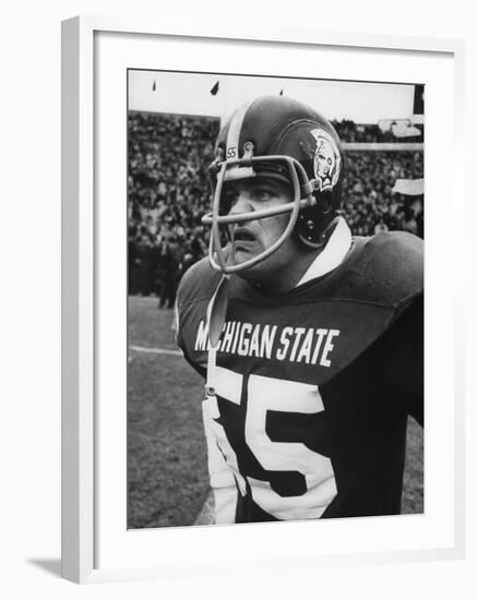 Action During Notre Dame-Mich. State Football Game Which Ended in a Tie-null-Framed Photographic Print