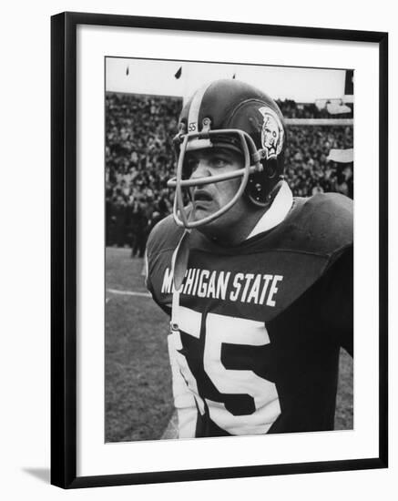 Action During Notre Dame-Mich. State Football Game Which Ended in a Tie-null-Framed Photographic Print