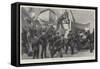 Action Exercise on Board HMS Australia-William Heysham Overend-Framed Stretched Canvas