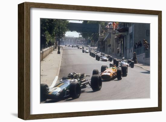 Action from the Monaco Grand Prix, 1968-null-Framed Photographic Print