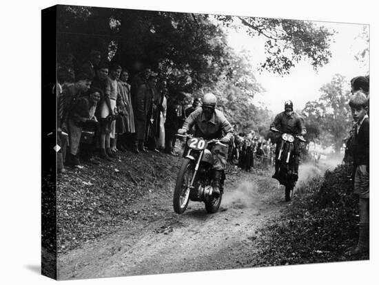 Action from the National (Ope) Shrubland Park Scramble, Suffolk, 1952-null-Stretched Canvas