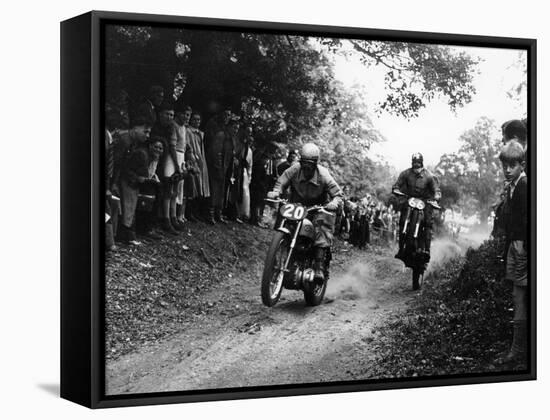 Action from the National (Ope) Shrubland Park Scramble, Suffolk, 1952-null-Framed Stretched Canvas