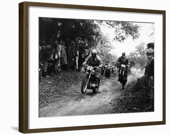 Action from the National (Ope) Shrubland Park Scramble, Suffolk, 1952-null-Framed Photographic Print