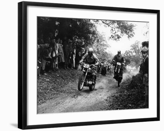 Action from the National (Ope) Shrubland Park Scramble, Suffolk, 1952-null-Framed Photographic Print