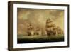 Action of Commodore Dance and the Comte de Linois off the Straits of Malacca, 15th February 1804-Thomas Buttersworth-Framed Giclee Print