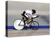 Action of Female Cyclist Competing on the Velodrome-null-Stretched Canvas