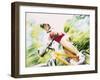 Action of Female Cyclist on Mountain Bike Riding Throught the Woods, Rutland, Vermont, USA-Chris Trotman-Framed Photographic Print