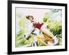 Action of Female Cyclist on Mountain Bike Riding Throught the Woods, Rutland, Vermont, USA-Chris Trotman-Framed Photographic Print