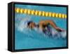 Action of Female Freestyle Swimmer, Athens, Greece-Paul Sutton-Framed Stretched Canvas