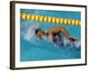 Action of Female Freestyle Swimmer, Athens, Greece-Paul Sutton-Framed Photographic Print