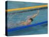 Action of Male Backstroke Swimmer, Athens, Greece-Paul Sutton-Stretched Canvas