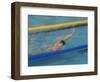 Action of Male Backstroke Swimmer, Athens, Greece-Paul Sutton-Framed Photographic Print