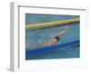 Action of Male Backstroke Swimmer, Athens, Greece-Paul Sutton-Framed Photographic Print