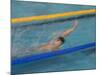 Action of Male Backstroke Swimmer, Athens, Greece-Paul Sutton-Mounted Photographic Print