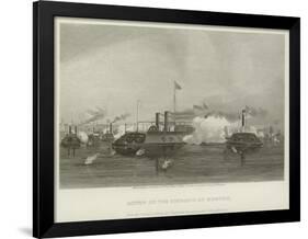 Action of the Gunboats at Memphis, 1862-Alonzo Chappel-Framed Giclee Print